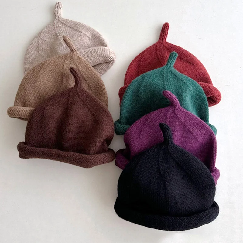 Kids Winter Crochet Hats - Newborn Boys  Toddler Girls Warm Bonnet  Cap