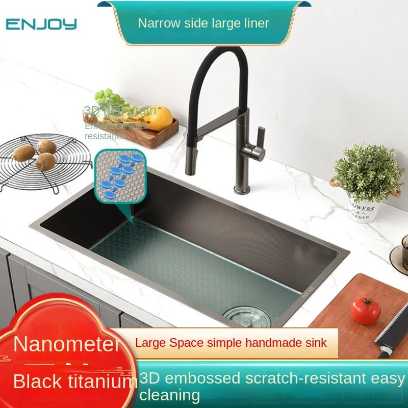 

3D Carved Honeycomb Embossed Kitchen Sink Large Single Sink Uncoated Brushed 304 Stainless Steel Drop-in Sink Washing Basin