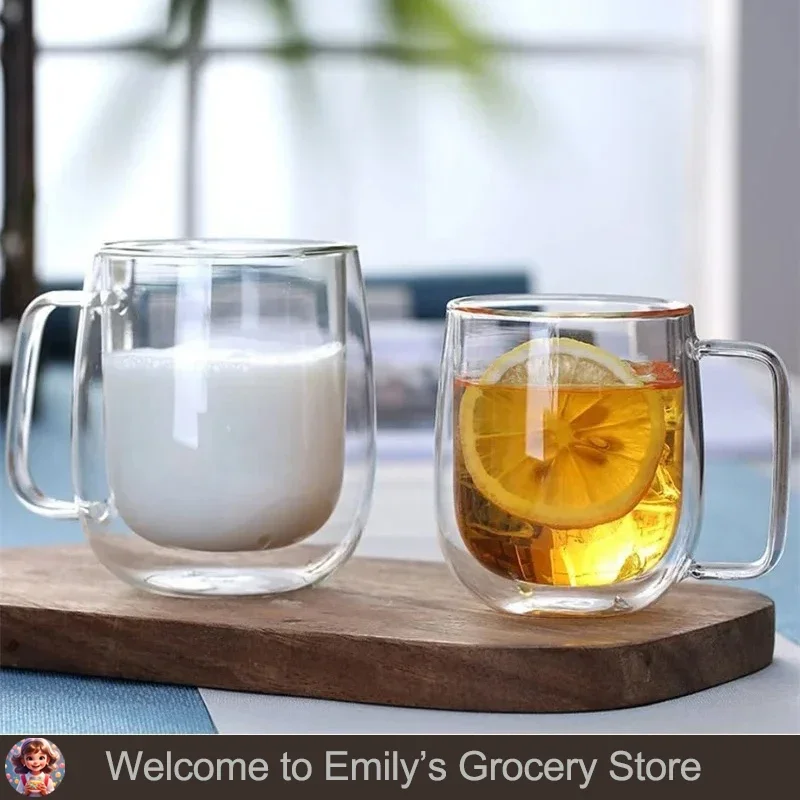 Heat-Resistant Double Wall Glass Coffee Mugs - أكو...