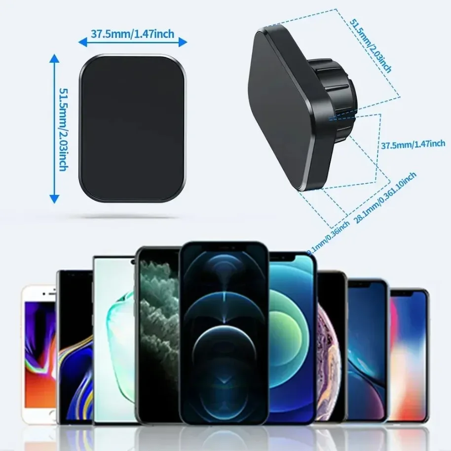 VIKEFON Universal Car Multifunctional Air Vent Magnetic Cell Phone Holder Can Be Rotated 360 Degrees Built-in 6 Powerful Magnets