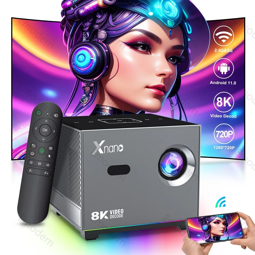New X3 Projector 4K 300 ANSI Android 11 Home Cinema Outdoor portable Projetor Dual Wifi6 Allwinner H713 BT5.0 1080P 1280*720P