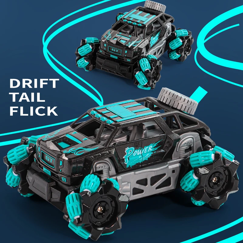 Gesture sensing children's toy remote control car 2.4G four-wheel drive one click demonstration float off-road deformation remot 3