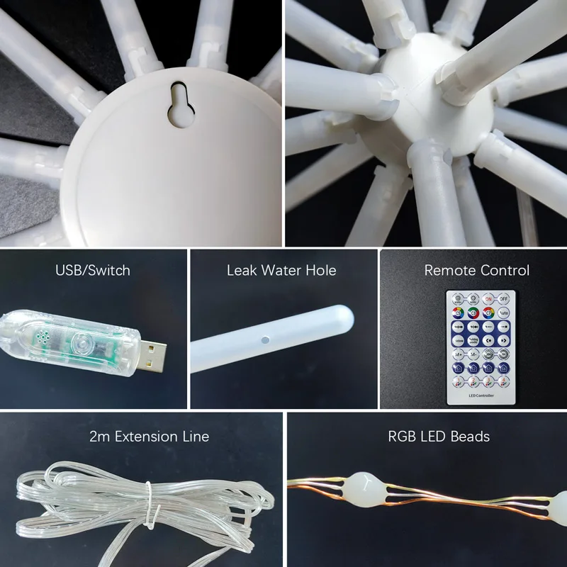 LED Smart Night Light, RGB Atmosphere Lamp, Outdoor Lighting With Remote Control, Room decor items,for Christmas,Gift,Home Decor 6