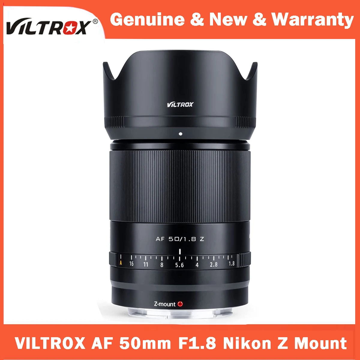Viltrox 50Mm F/1.8 F1.8 Stm Obiettivo Con Messa A Fuoco Automatica Prime Full Frame Per Fotocamera Nikon Z-Mount Z5 Z50 Z6 Z6 Ii Z7 Z7 Ii Z9 Zfc