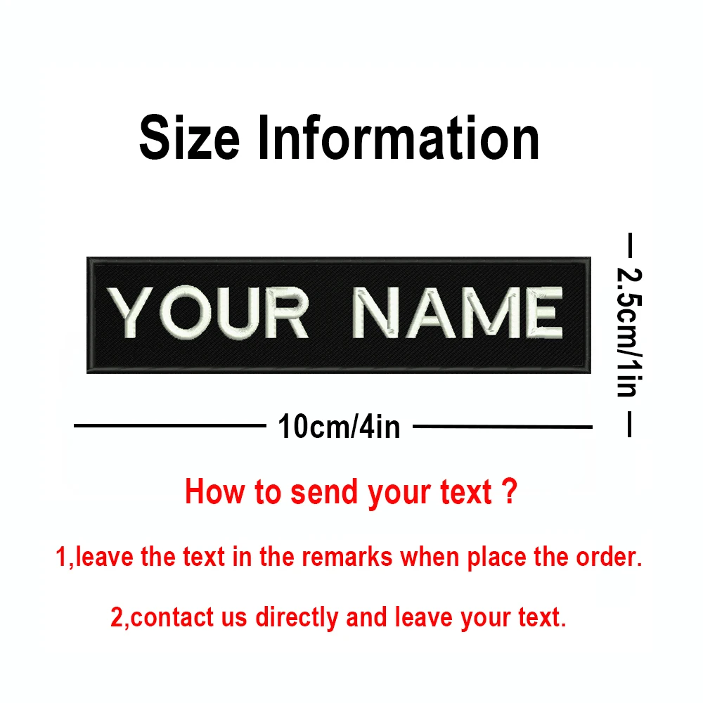 Custom Name Patches Embroidered Personalized Military Tactical Badge Stripes Emblems Iron On Or Hook Loop For Clothes