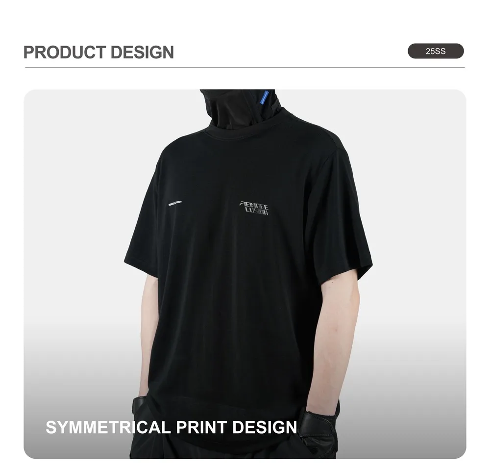 Reindee Lusion 25ss merino wool temperature change logo T-shirt techwear gorpcore