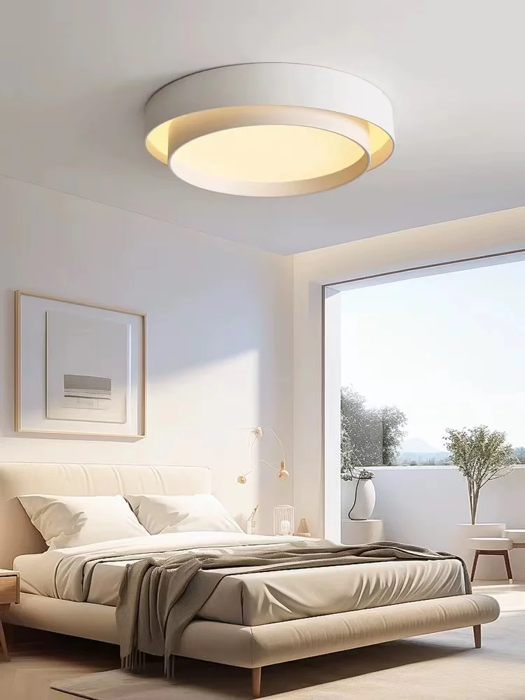 Plafoniera LED rotonda moderna, 40W, 4500lm, nera, adatta per camera da letto, soggiorno, luce bianca fredda 6500K, alluminio, plafoniera LED | Leroy Merlin