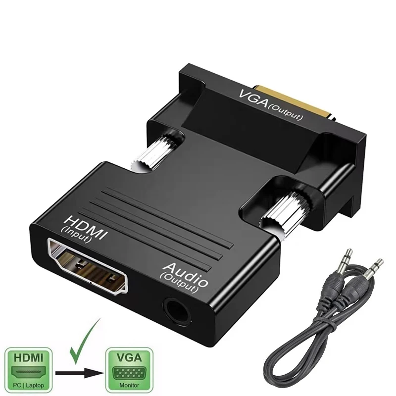 HDMI to VGA Converter Adapter for PC Laptop TV