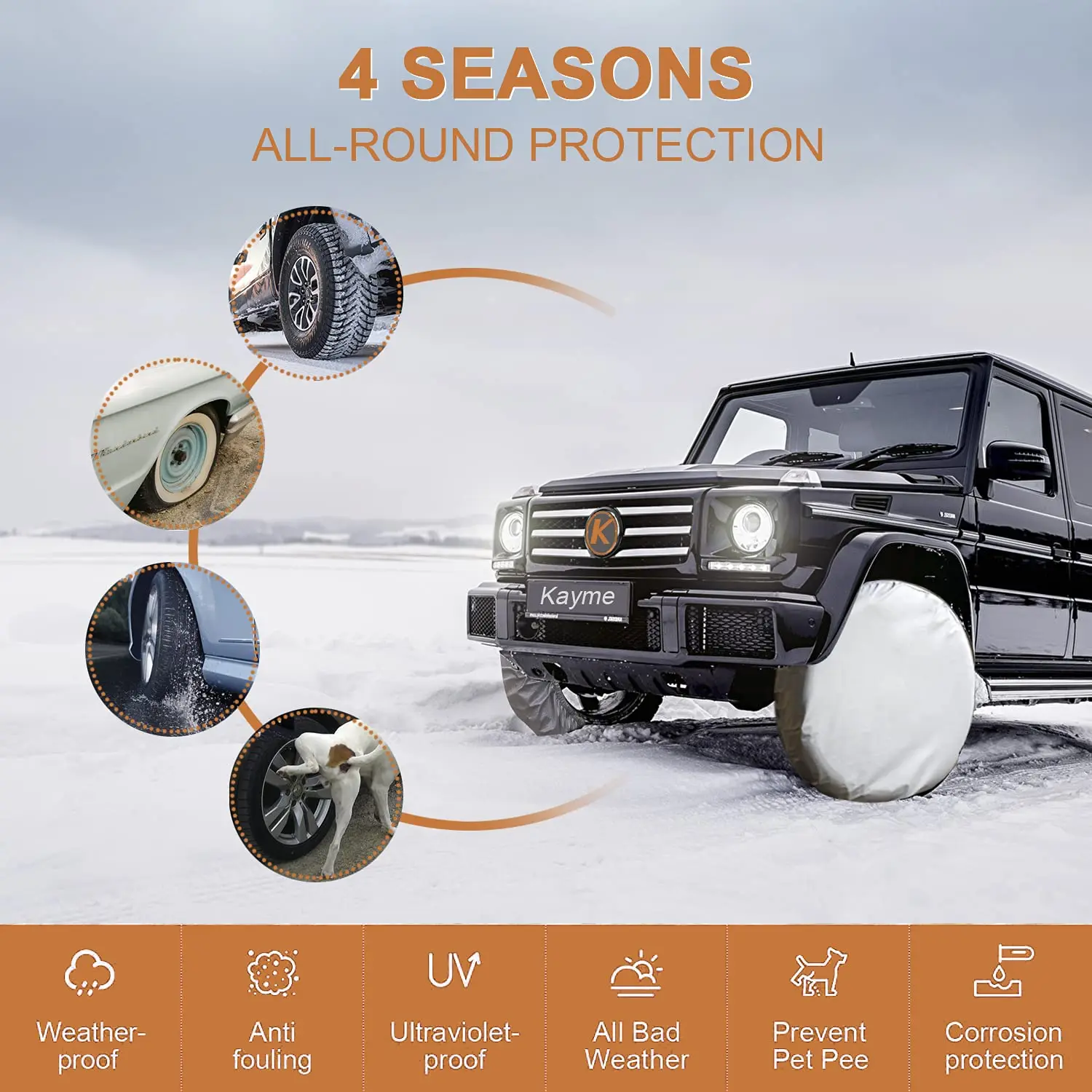 Deluxe All-Weather Wheel & Tire Protector Set