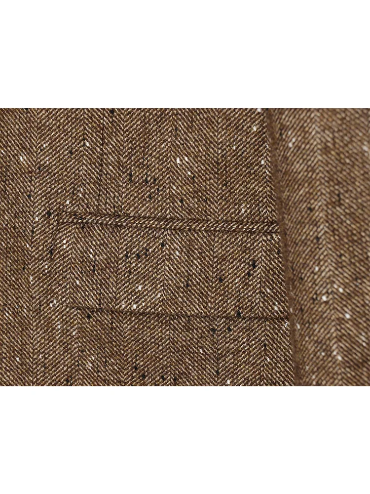 Autumn Winter Women's New Chic Blazer Coats  Long Sleeve Vintage Notched Thick Outerwears Elegant Fashion Office Female Clothes