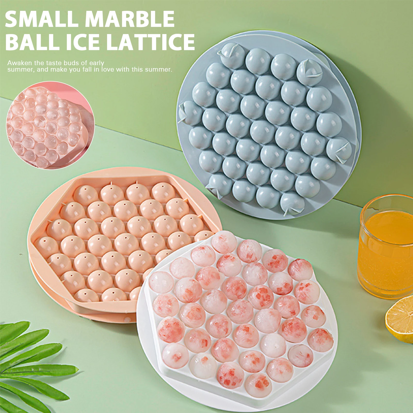 Silicone Ice Tray 3D Round Ice Molds Home Bar Party Use Round Ball