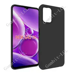 Silicone Smartphone Protective Back Shell Soft TPU Case, 6.56 for Nokia G42 5G (Black)