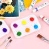 White Plastic Paint Tray Palette Watercolor Ceramic Color Mixing Palette For Painting Party DIY Craft Art Painting Painting Tray 2