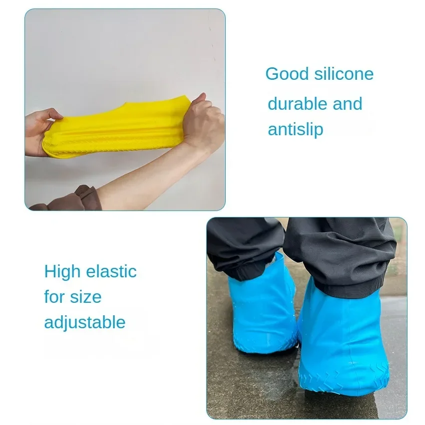 Waterproof Silicone Rain Boots XL L M S Waterproof Shoes Cover Antislip Reusable Silic Overshoes Boot Covers Shoes Accessories shoe covers