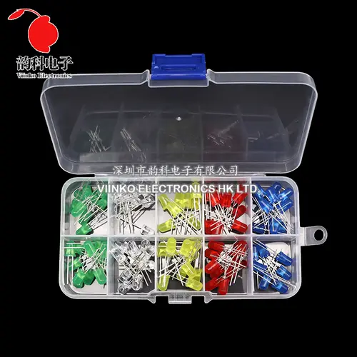 3MM 5MM Light Emitting Diodes Electronics Kit Box F3 F5 LED Diode Assorted Kit White Green Red Blue Yellow Orange - Image 24