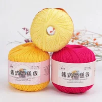 Lace Thread Crochet Thread Fine Thread Pure Cotton Thread Linen Thread Summer Ice Silk Thread Handmade DIY Woven Shawl Yarn 1