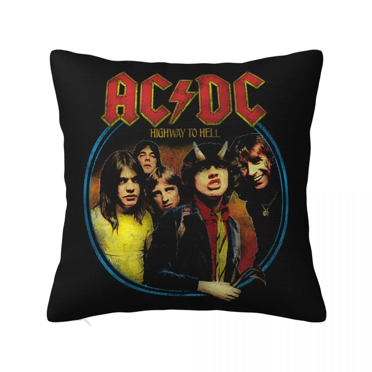 

AC-DC Highway To Hell Pillowcase Printed Fabric Cushion Cover Decoration Pillow Case Cover Home Drop Shipping 45*45cm