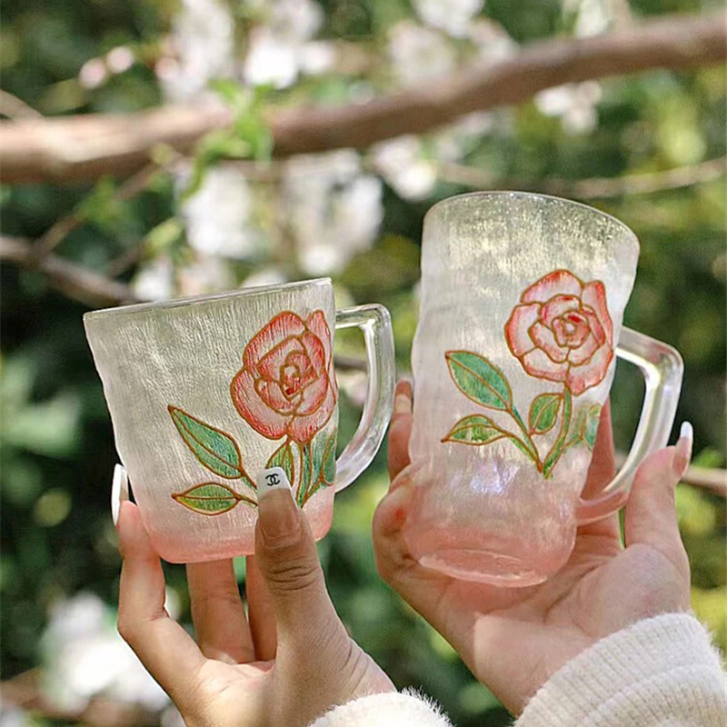 https://ae01.alicdn.com/kf/S91850e1755cd4208a06eead22d9229845/Exquisite-Glass-Water-Cup-Retro-Hand-painted-Rose-Tulip-Girl-Gift-Mug-Handmade-Frosted-Glass-Milk.jpg