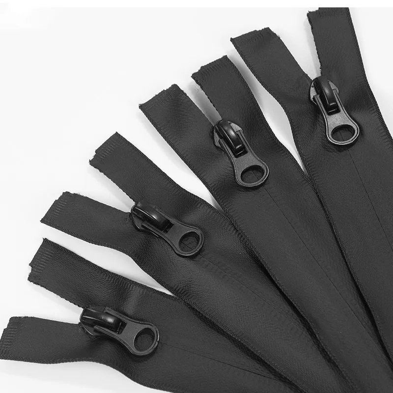 Cerniera Nylon TPU Impermeabile 5# Open-End: 2 Pezzi 20-70cm Regolabili Per Borse, Abbigliamento E Fai Da Te (Nera, 25cm)