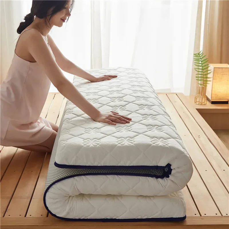 Memory Cotton Mattress Household Single Double Tatami Bed Mattress Cushion Quilt Memory Foam Mattress Cotton Topper Queen