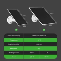 3W 6W 5V Solar Panel Micro Type-C Outdoor Solar Cells Charger Solar Panels for Security IP Camera/Small Home Light System 2