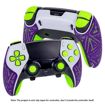 TALONGAMES Nastri antiscivolo per controller compatibili con PS5 DualSense Edge, nastro antiscivolo a colori versione ELITE, kit skin multi-texture