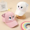 Summer Children's Caps New Cute Cartoon Cat Ear Girls Hats Adjustable Baseball Cap For Kids Children Girl Sun Hat 2-8 Years 3