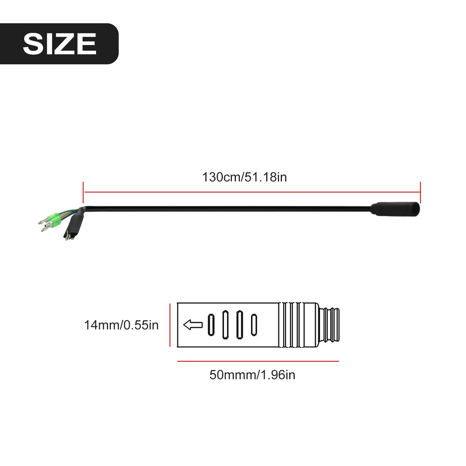 Julet E-bike Motor Cable Outdoor 9 Pin Female Adapter Extension Wire Metal+plastic 130CM For Brushless Hub Motor KT Controller