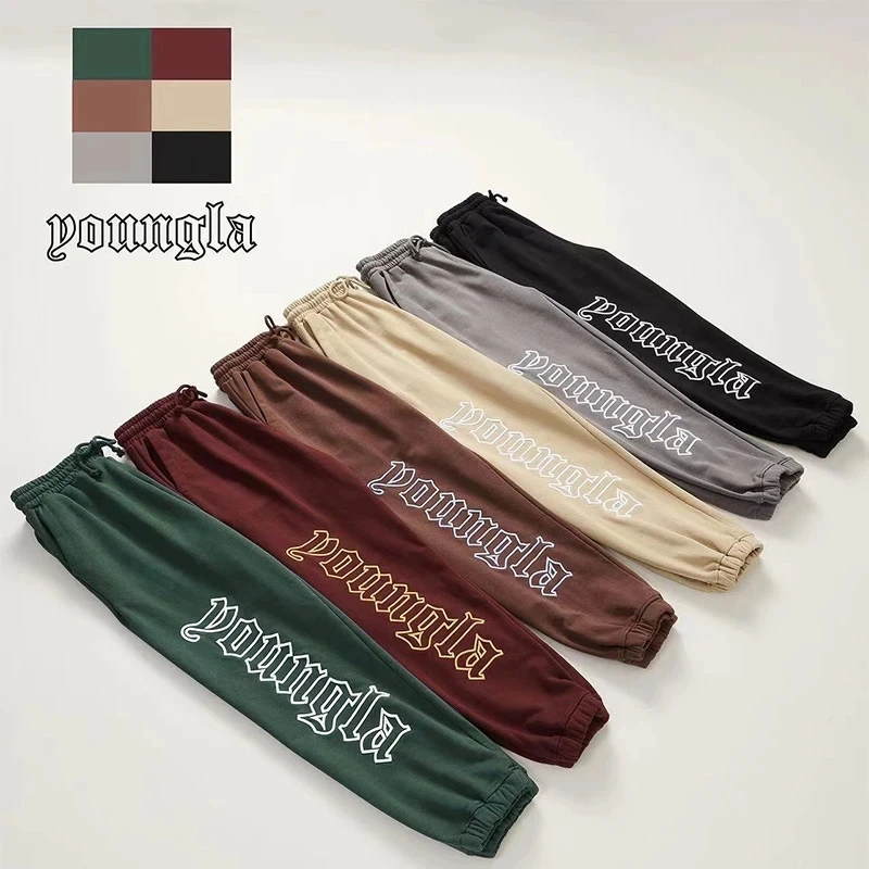Embroidery Sports Fitness Drawstring Pants Joggers Gym Running Trousers Training Men Sweatpants Fashion Ankle Banded Pants