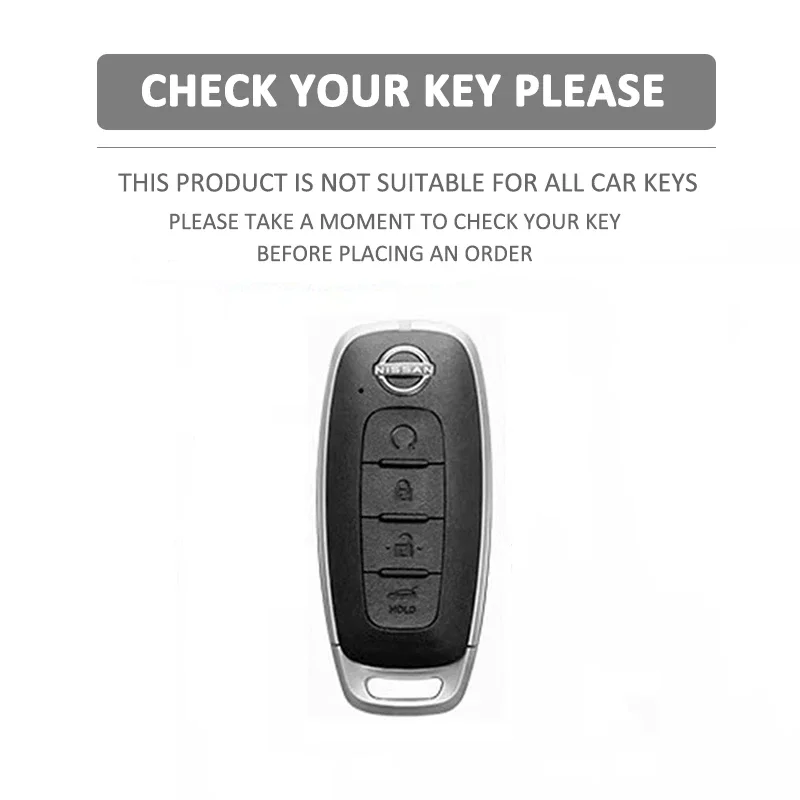 Key Case Key Case Cover 4 Button Silicone Car Key Cover for Nissan Teana X-trail T33 Altima Qashqai J12 Juke Kicks Ariya Keychain Accessories