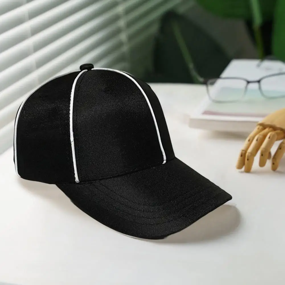 Coach Baseball Hat Long Brim Fasten Tape Adjustable Summer Hat Ponytail Hole Sunscreen Sport Training Referee Headwear