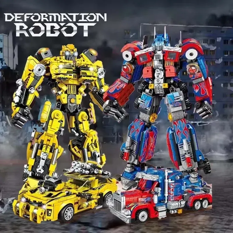 800+PCS Creative DIY Technical Transformation Building Blocks Car Robot Assembled Toy for Children's Birthday and Holiday Gifts