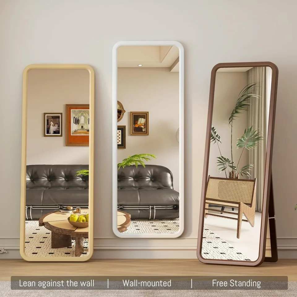 Large Wooden Framed Full Length Mirror for Home