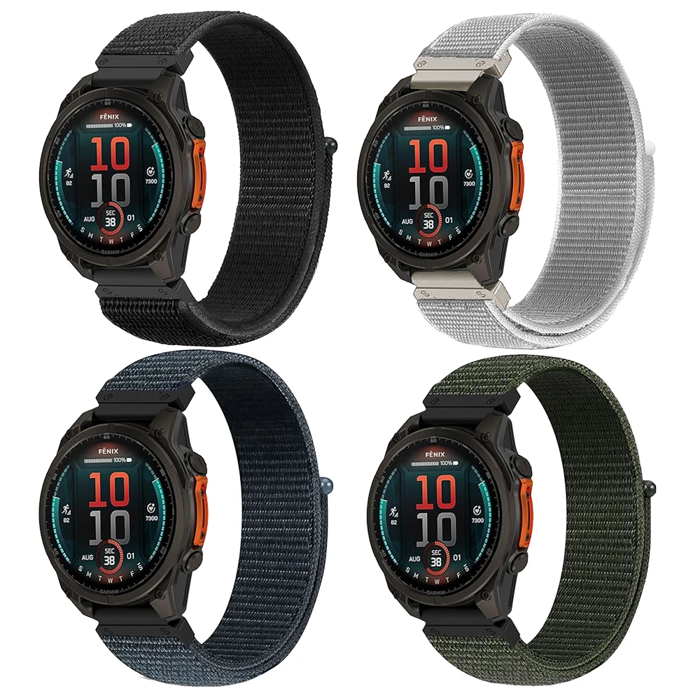 22mm 26mm Nylon QuickFit Armband für Garmin Enduro 3 Quatix 8 Fenix E 7 7X Pro 6 6X Fenix8 Pro AMOLED/MicroLED 47mm 51mm Uhrenarmband – Detail 4