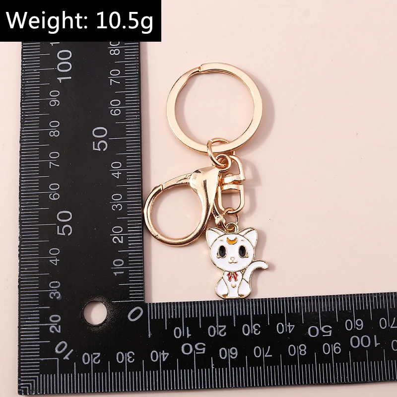 Schöne Emaille Ente Schlüssel bund Ringe für Frauen Männer Handtasche Anhänger Cartoon Tier Schlüssel ringe Auto Schlüssel halter DIY Schmuck Geschenk – Detail 4