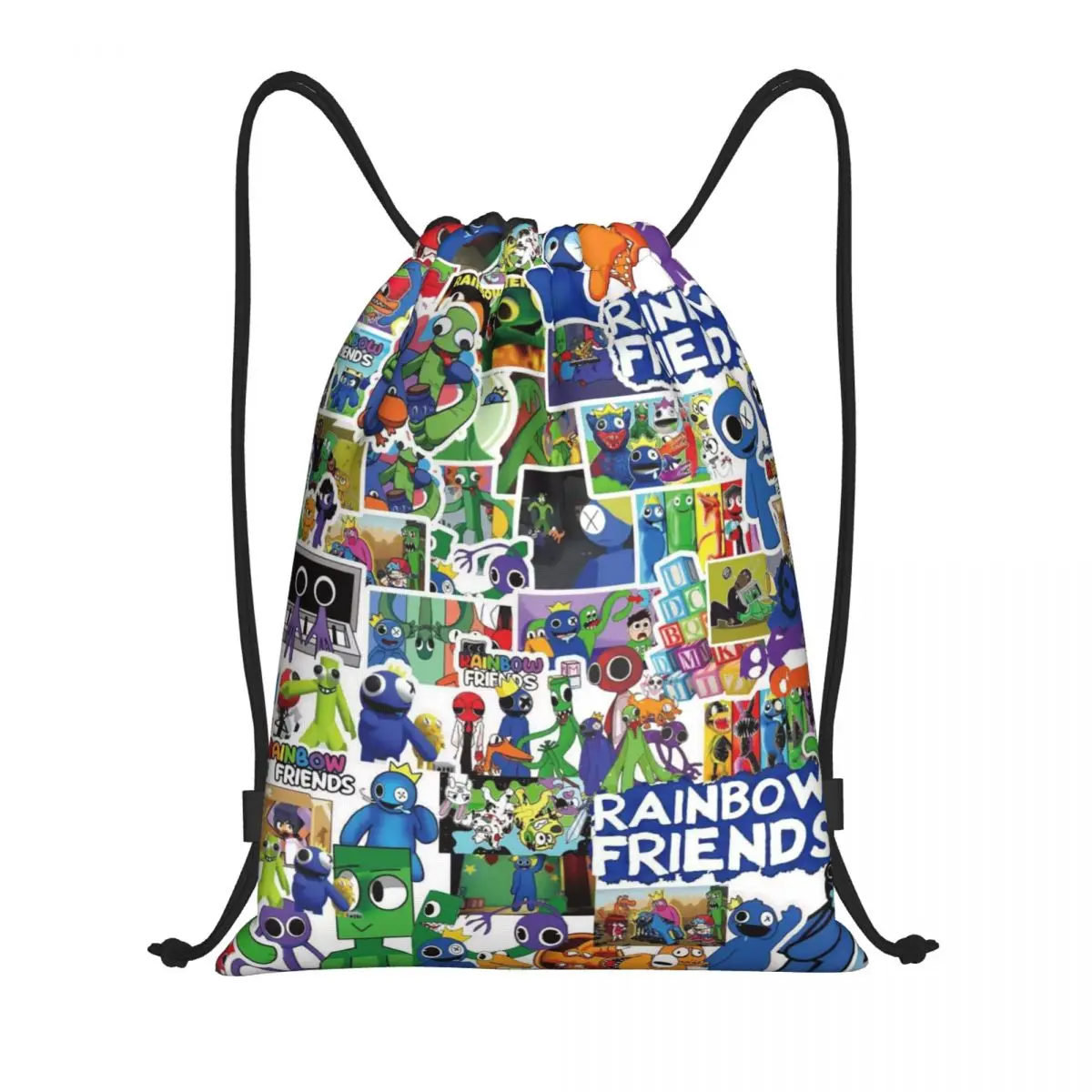 Sac à dos personnalisé Rainbow Friends pour hommes et femmes, sac de rangement léger Anime, sac de sport de dessin animé, sac à bandoulière de proximité, jeu d'anime