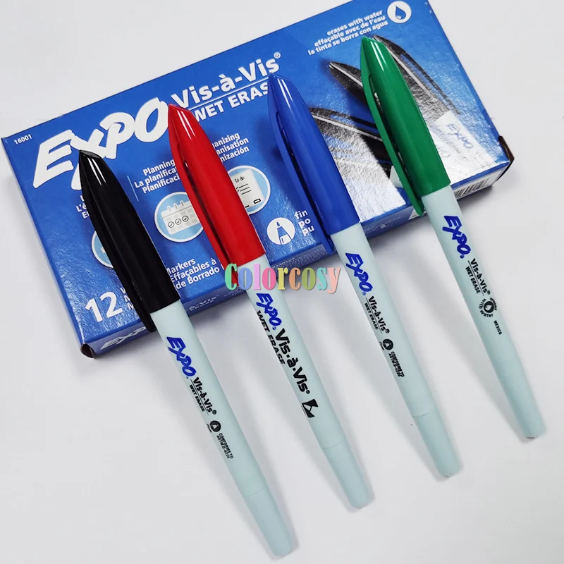 Expo 16001 Visavis Wet Erase Markers For Use On Overhead Projectors