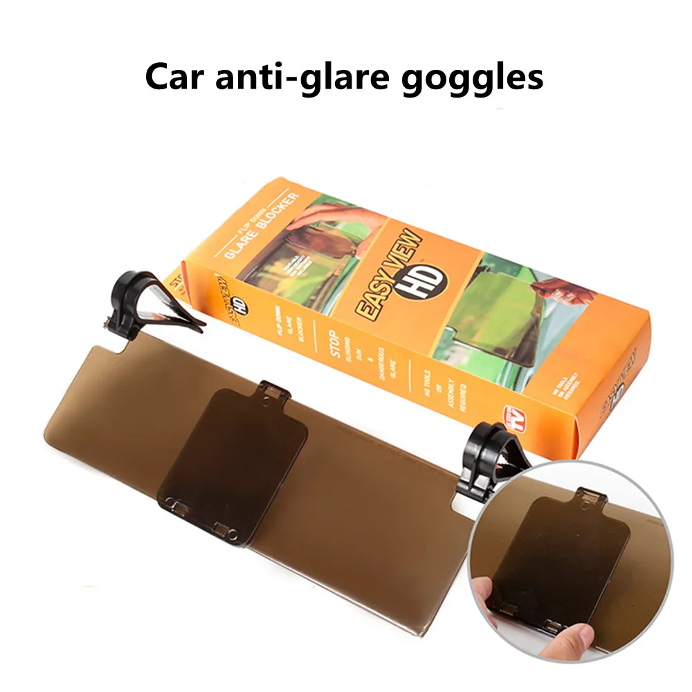 

Car Sun Visor 2 In 1 Dazzling Goggle Day Night Vision Sun Anti-UV Block Visor Anti-Dazzle Sunshade Car Driving Mirror Clear View