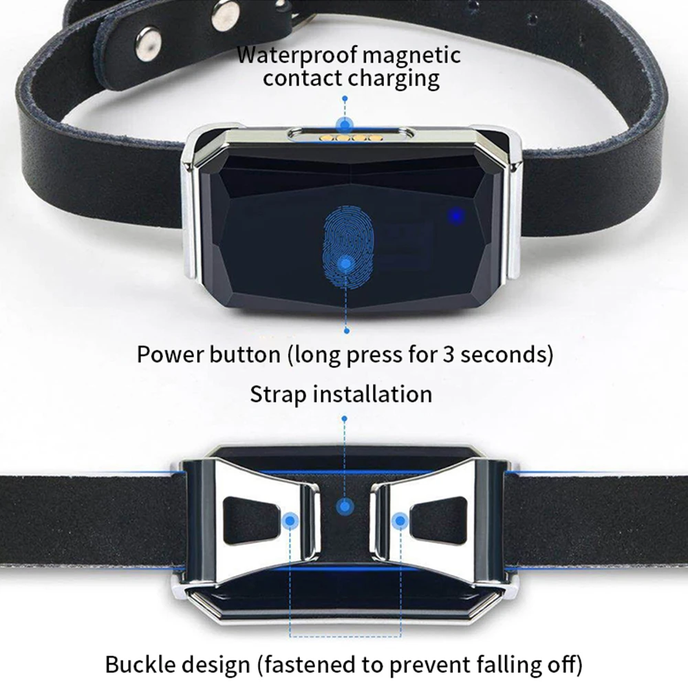 Smart Pet Locator Collar Mini GPS AGPS LBS Wifi Real-time Tracking Collar Waterproof IP67 Dog Cat Find Device Bell Rings Locator