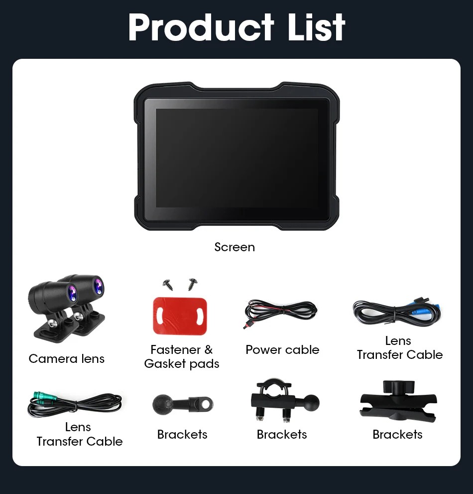 Srnubi 5-Zoll-tragbares digitales Motorrad-Armaturenbrett, kabelloser CarPlay-Bildschirm, Android Auto GPS für Moto-Navigation, unterstützt Dual BT – Detail 25