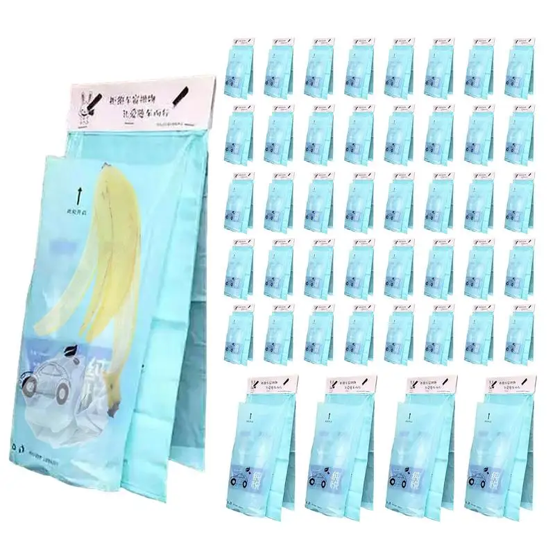 

50 Pack Car Trash Kitchen Garbage Bags Car Trash Bags Car Photodegradable Trash Rubbish Holder Hanging Garbage Storage Bag