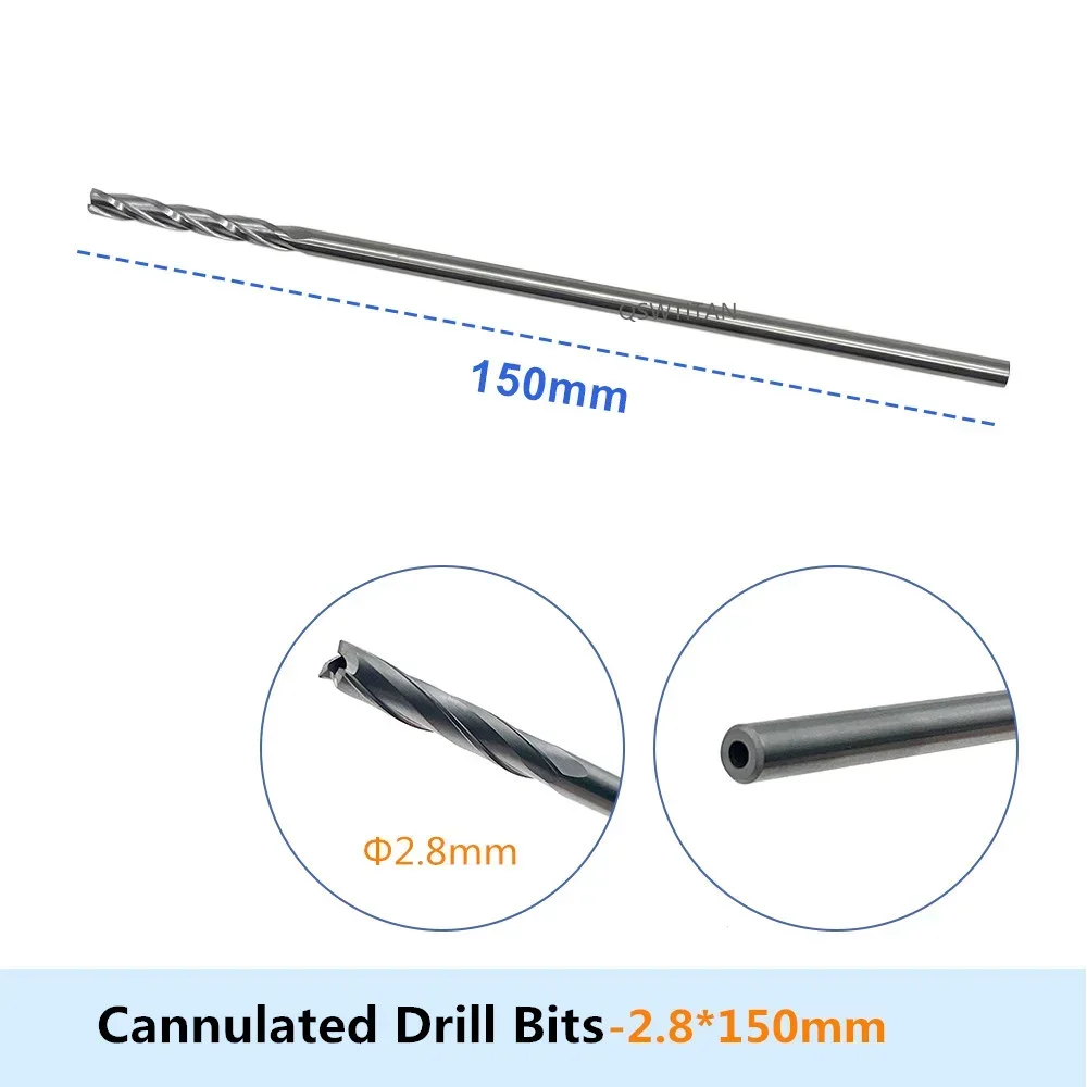 Bone Cannulated drill Bits Veterinary Surgical Instruments Orthopedic Instruments Stainless Steel 1pc Autoclavable Hollow Drill Bits