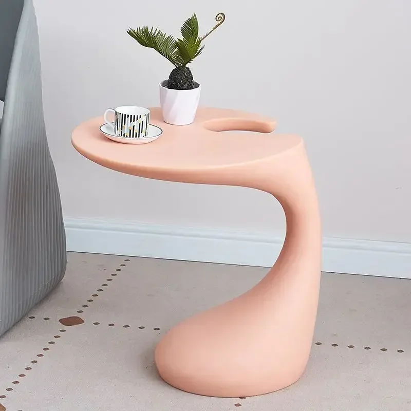 طاولة قهوة جانبية عصرية بتصميم نوردي، طاولة بلاستي...