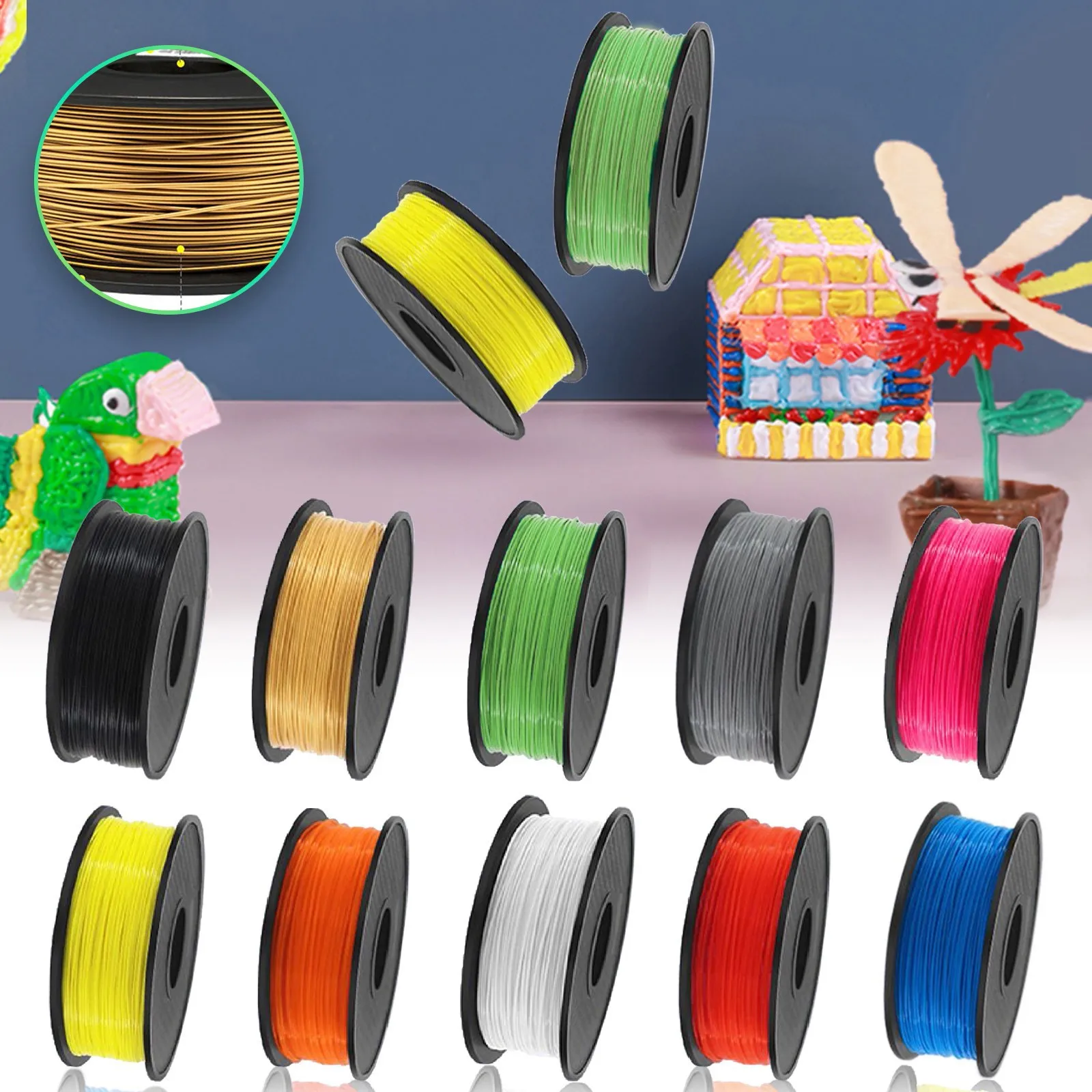 

3d Pen Material 1.75mm 3d Printing Pen Consumables Material Filament Rich Luster Consumables 10m For 3d Printing Pen And Is Used