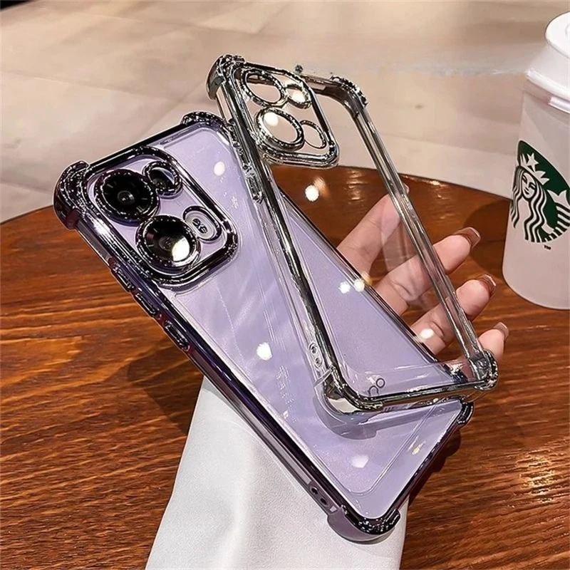Luxury Plating Frame Corner-Airbag Soft TPU Case - Full Protective Cover
