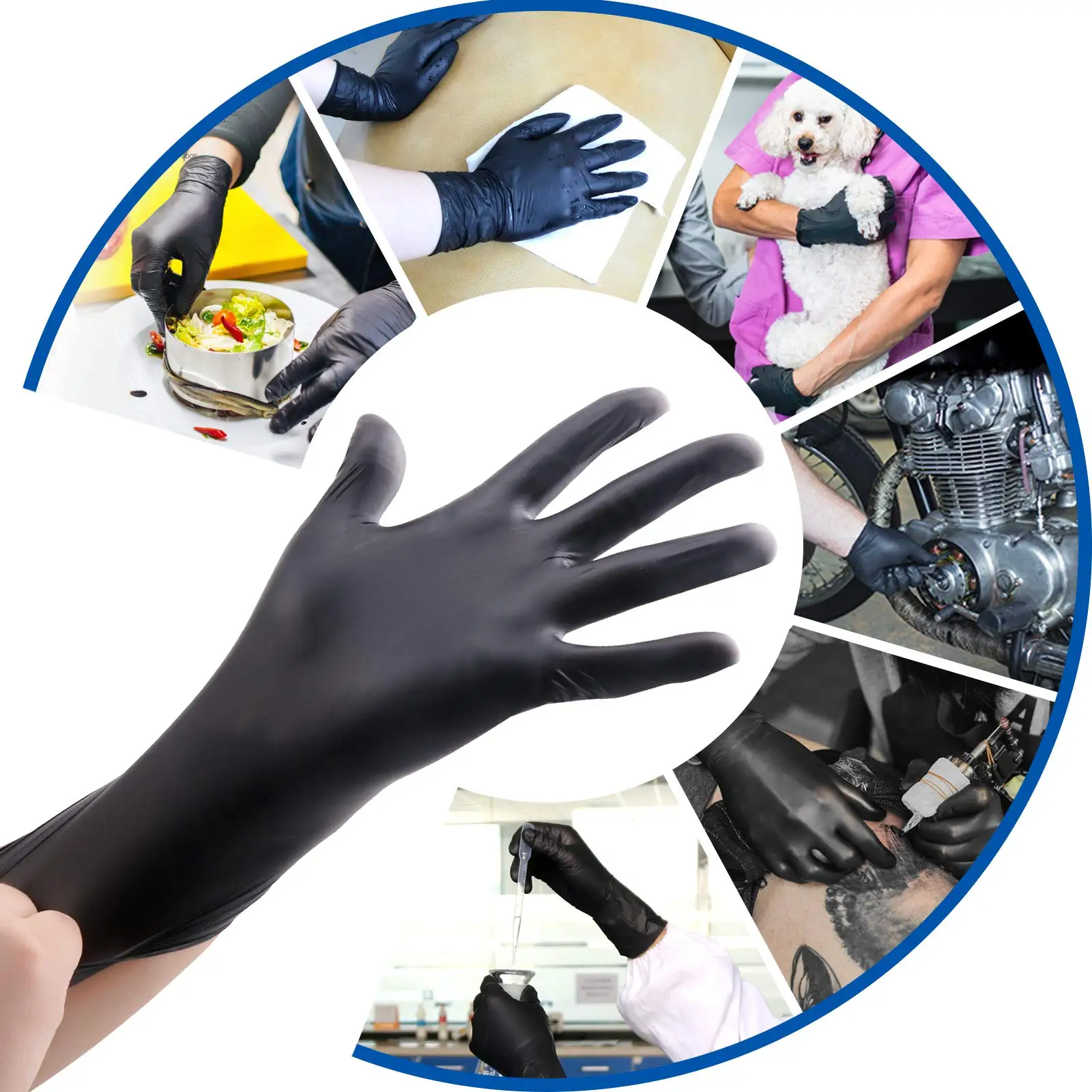10/100 Pack Disposable Nitrile Gloves for disposable gloves nitrile gloves protective gloves cleaning gloves safety gloves garden work gloves horticultural gloves