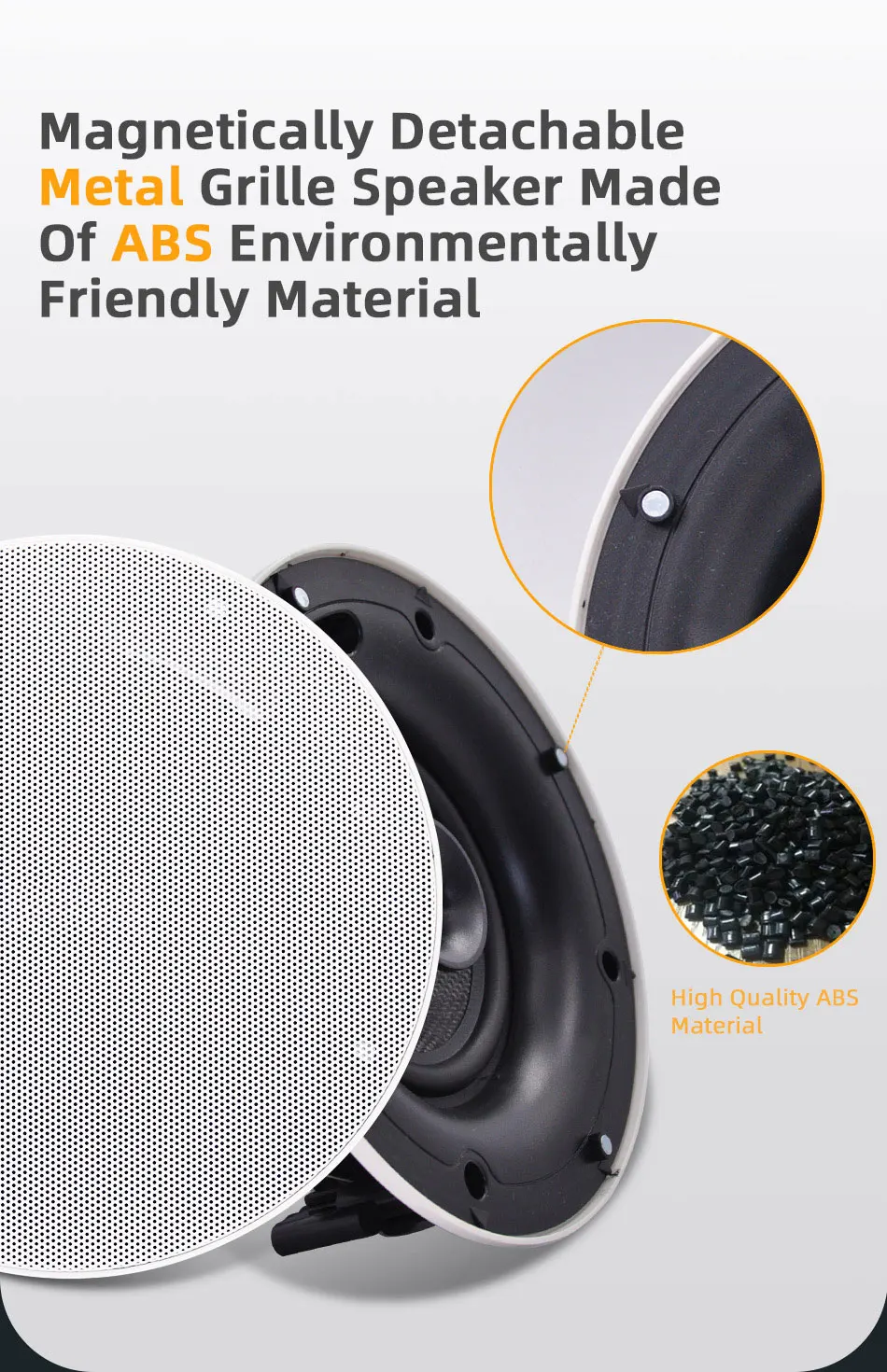 Strong HiFi Ceiling Speaker 5″ Loudspeaker Broadcast Bass Horn Tweeter