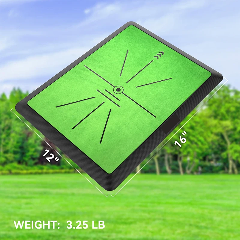 Golf Hitting Mat Golf Training Mat for Swing Path Feedback Detection Batting Extra Replaceable Golf Practice Mat 16"x12" 3