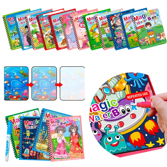 Livro De Colorir De Água Mágica Para Bebês E Crianças De 1 A 3 Anos, Jogos  Educational, Brinquedos Educativos, Pintura - Brinquedos De Desenho -  AliExpress