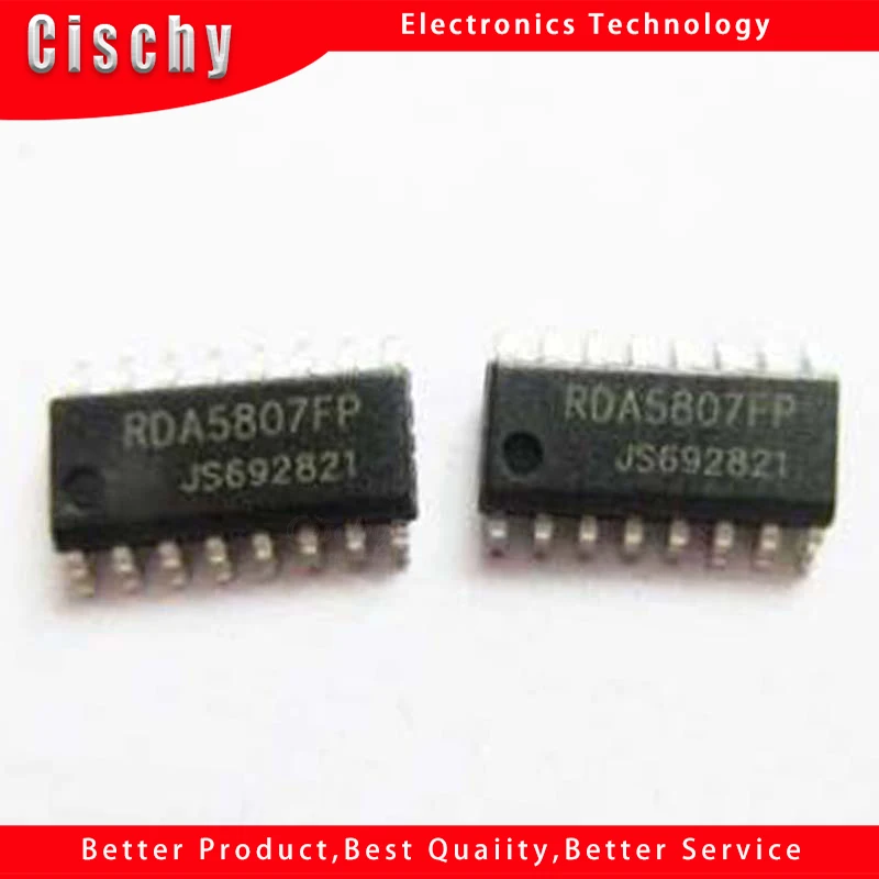 

10pcs/lot RDA5807FP SOP-16 RDA5807 SOP FM stereo radio chip In Stock